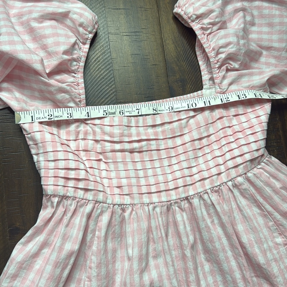 Blue Rain Pink Gingham Dress‎ size Small Cotton - Picture 5 of 9